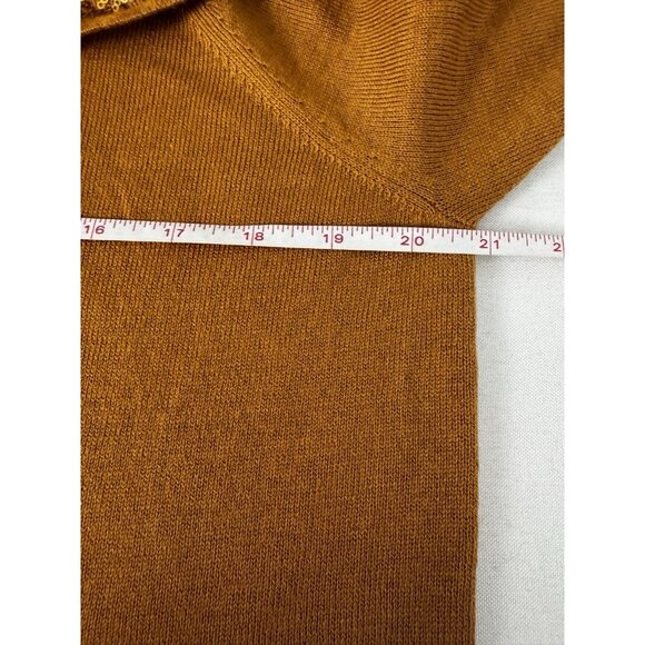 &Soft surroundings nwt xl lightweight cowl neck sequin Gold sweater knit Glam - Picture 4 of 6